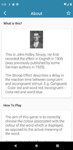 Stroop Effect - Screenshot 3