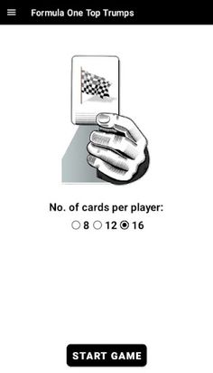 Formula One Card Game - Screenshot 1