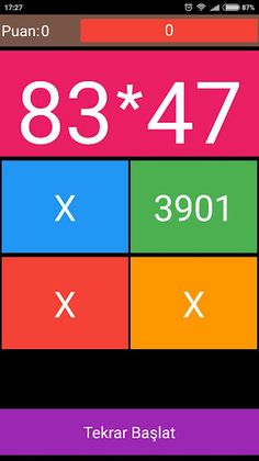 Hızlı Matematik,Dört İşlem Çar - Screenshot 3