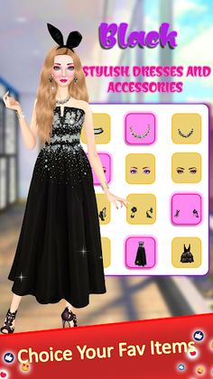 Black Fashion Dress Up Lover - Screenshot 2