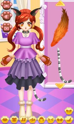 Cat girl fashion dressup - Screenshot 2