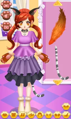 Cat girl fashion dressup - Screenshot 2