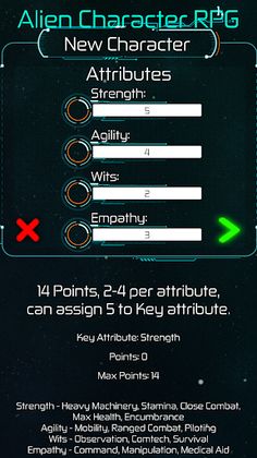 Alien Character RPG - Screenshot 3