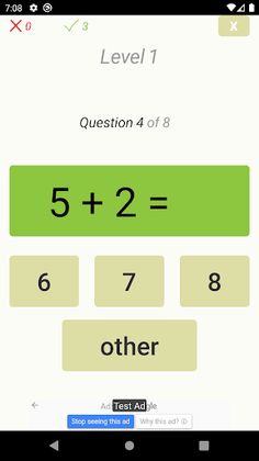 Math Counting Test (+ and -) - Screenshot 2
