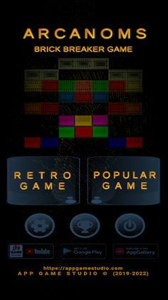 Brick Breaker Game Arcanoms - Screenshot 1