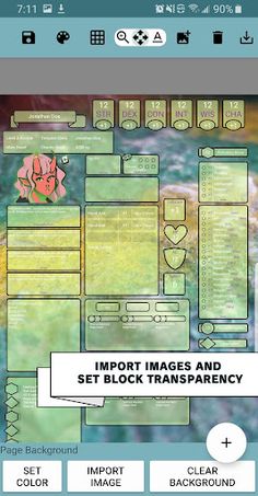 Xel's Character Sheet Maker - Screenshot 2