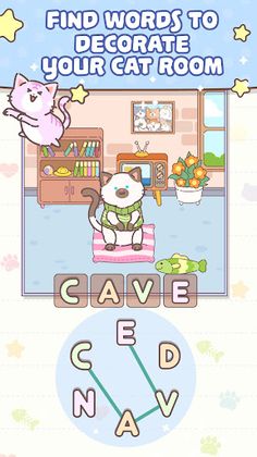 Word Cat - Relaxing Word Game - Screenshot 1