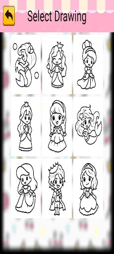 Coloring Fairy Tale Princess - Screenshot 3
