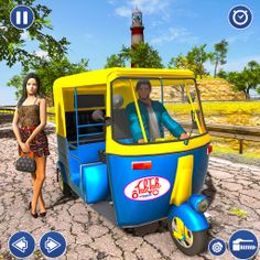 City Taxi Auto Rickshaw Game - Screenshot 1