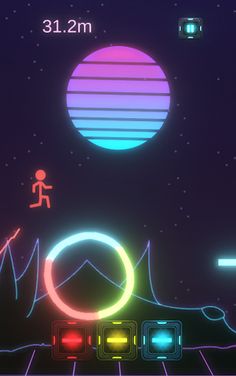 Neon Stickman Draw Runner - Screenshot 4