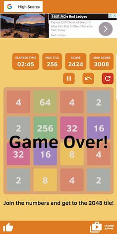 2048 With Leaderboard - Screenshot 2