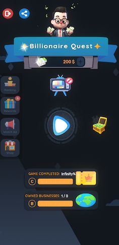 Billionaire Quest: Businesses - Screenshot 1