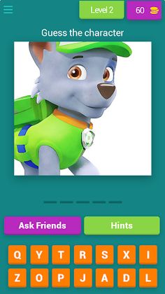 Paw characters QUIZ - Screenshot 4