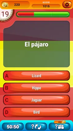 Spanish Vocabulary Quiz Game - Screenshot 2