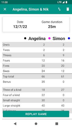 Yatzy Scoring Card for Yahtzee - Screenshot 2