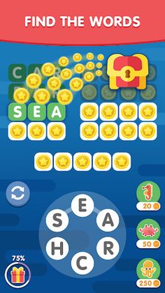Word Search Sea: Finding Words - Screenshot 1