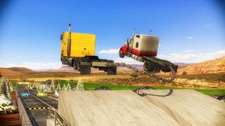 Chained Trucks against Ramp - Screenshot 2