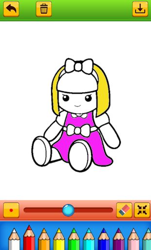 coloring girl doll - Screenshot 3