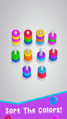 Color Hoop Sort : 3D Puzzle - Screenshot 1