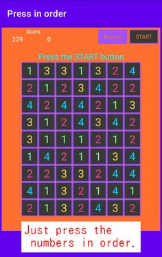 Press number in order - Screenshot 1