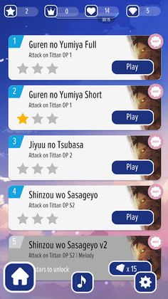 Piano AoT Sasageyo Anime Tiles - Screenshot 2