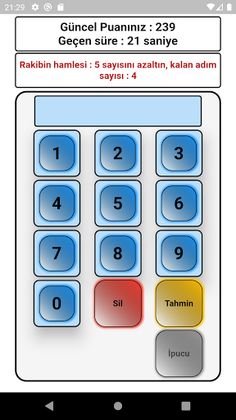 İpuçları İle Sayı Tahmin Oyunu - Screenshot 2