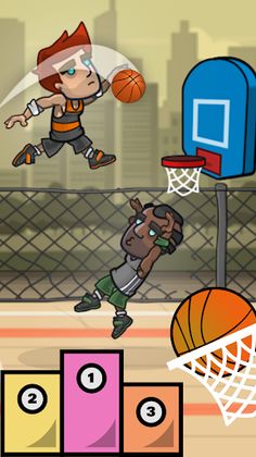 Slam Dunk Hoop Basketball Race - Screenshot 1