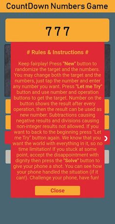 Countdown Numbers Game - Screenshot 4