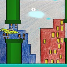 Crayon Flappy UFO - Screenshot 3