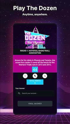 The Dozen Trivia App - Screenshot 1