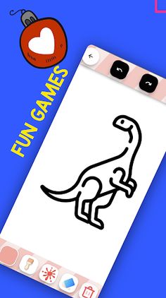 Dinosaur Drawing and Coloring - Screenshot 2
