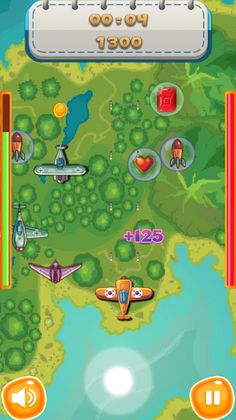 하늘 싸움꾼 - 캐주얼 비행 슈팅 게임 - Screenshot 3