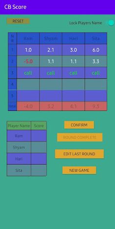 Call Break Score Keeper - Screenshot 3