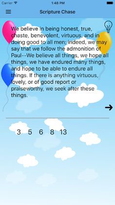 LDS Scripture Balloon Pop - Screenshot 1