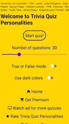 Trivia Quiz: Famous People - Screenshot 1