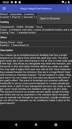 Traveling Spellbook for Pathfi - Screenshot 3
