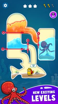 Save The Fish - Pin Puzzle - Screenshot 2