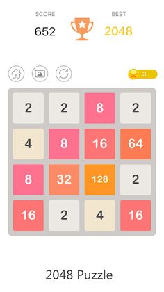 2048 -  number puzzle game - Screenshot 1