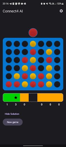 4 in a row - AI & Solver - Screenshot 2