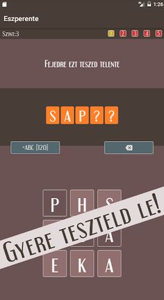 Eszperente szókirakó - Screenshot 1