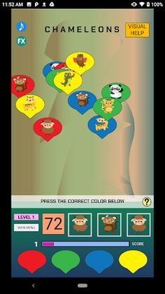 Chameleon Pattern Match Game - Screenshot 1