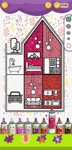 Miniature House Coloring Pages - Screenshot 4