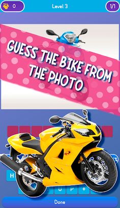 Guess the bike games - Screenshot 1
