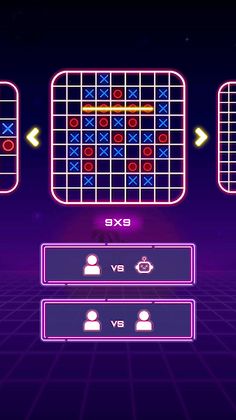 Tic Tac Toe Glow - XO 2 PLAYER - Screenshot 2