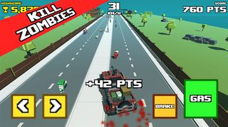Crazy Road: Cars vs Zombies - Screenshot 3