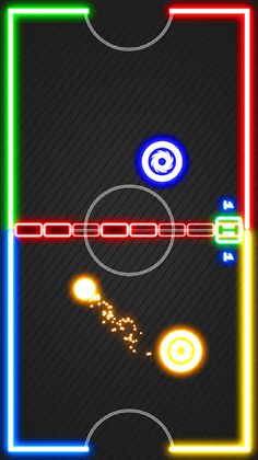 Air Hockey Glow: 2 Players - Screenshot 4