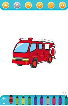 firefighter truck coloring - Screenshot 3