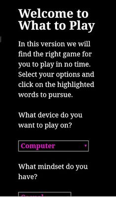 What to Play?! - Screenshot 1