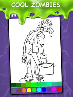 Animated Zombies Coloring Page - Screenshot 2