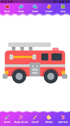 Fireman Truck Coloring - Screenshot 1